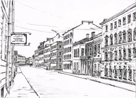 Эскиз городского пейзажа