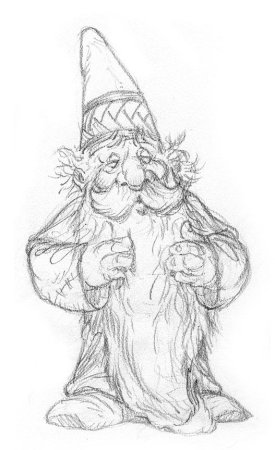 Гном карандашом