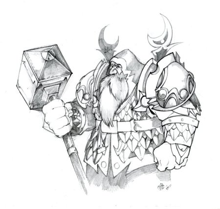 Дворф карандашом Warcraft