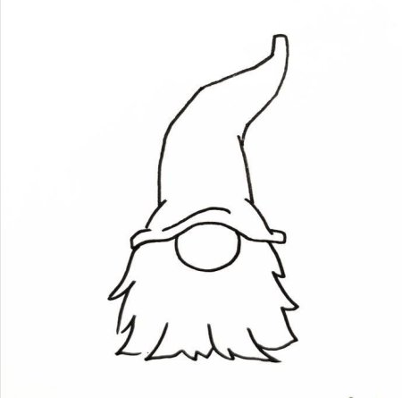 Рождественские Гномы трафарет