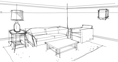 Угловая перспектива мебель