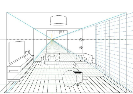 Комната референс перспектива