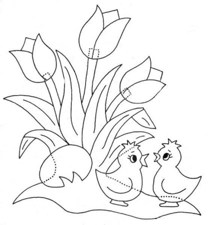 Трафарет для аппликации из ткани цветы