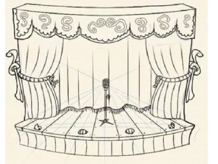 Сцена раскраска