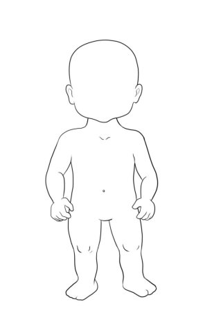 Эскиз фигуры ребенка