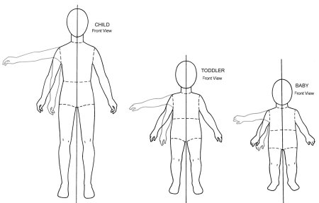 Фигуры детей для рисования одежды
