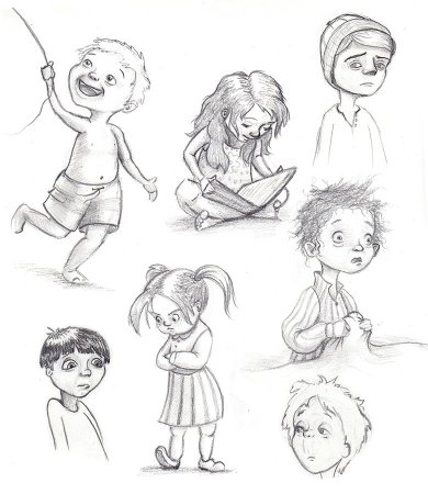 Скетч персонажи дети
