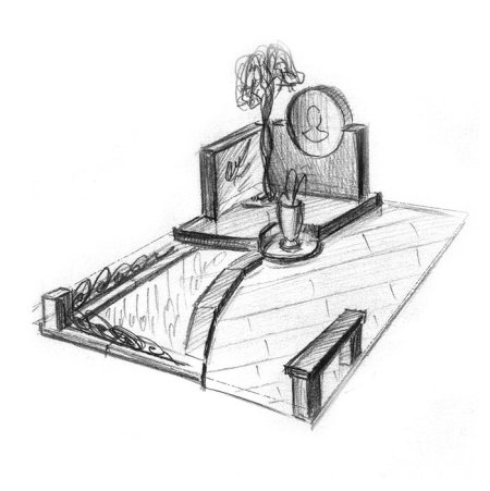 Памятник эскиз 3d
