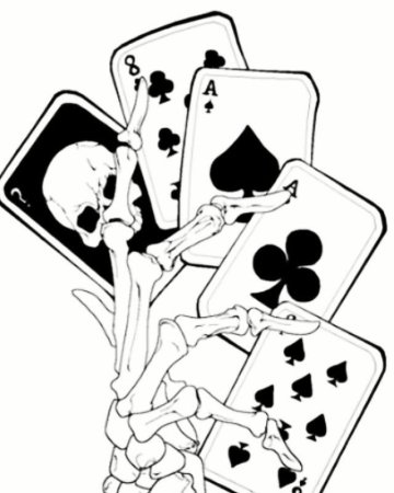 Эскизы игральных карт тату