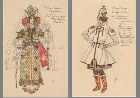 Эскизы Головина к балету Жар птица 1910