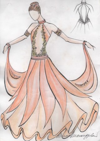 Эскиз сценического костюма