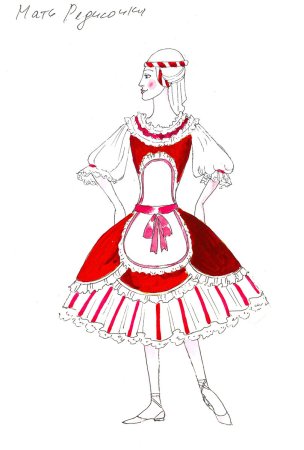 Эскиз костюма к балету Чиполлино