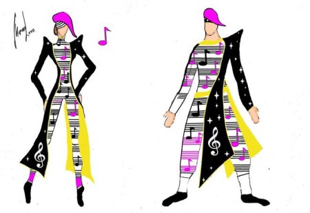 Эскиз сценического костюма