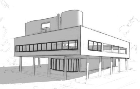 Вилла Савой Ле Корбюзье здание