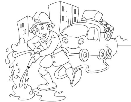 Раскраска пожарная безопасность для школьников