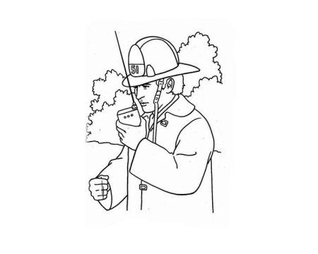 Профессия пожарный раскраски для детей