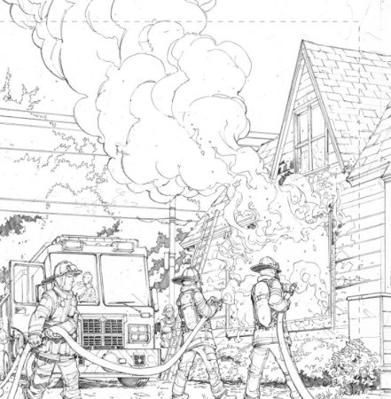 Пожарник раскраска для детей