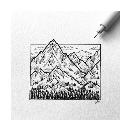 Горы эскиз