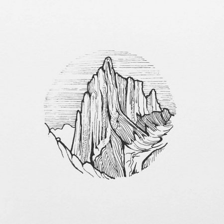 Тату горы Минимализм