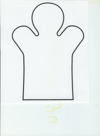 Трафарет перчаточной куклы