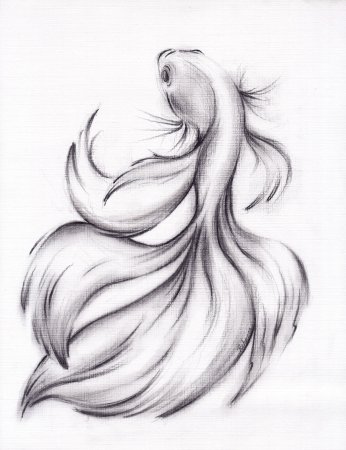 Тату Золотая рыбка эскизы