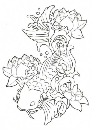 Золотая рыбка эскиз