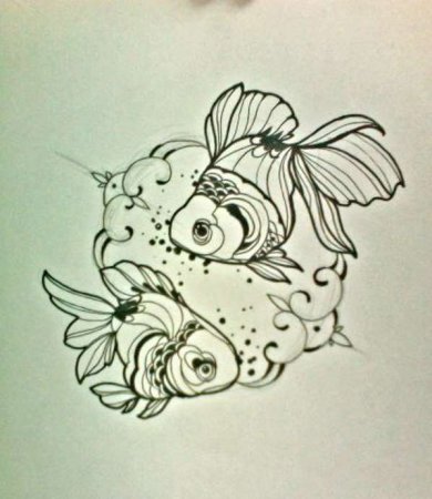 Рыбка петушок раскраска