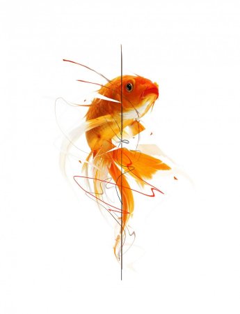 Рыбки золотые стилизованные