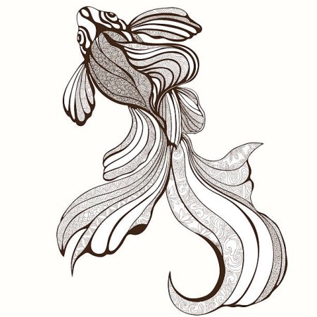 Рыбы эскиз цветной