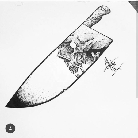 Рисунок на ноже эскизы