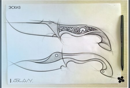 Рисунки на лезвии ножа эскизы