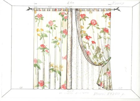 Эскиз оформления окна