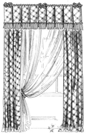 Ламбрекен бантовая складка