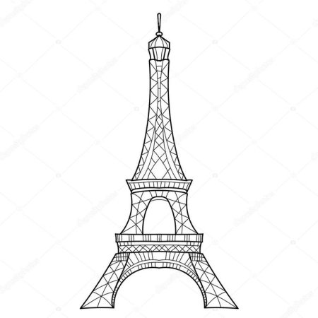 Рисунок Эйфелевой башни карандашом