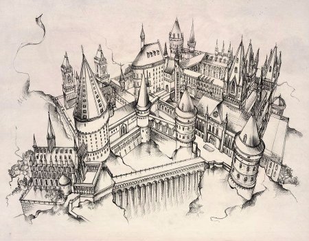 Гарри Поттер Хогвартс рисунки