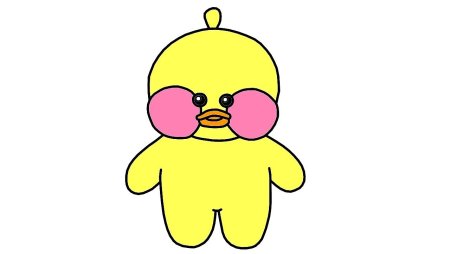 Уточка лалафанфан для рисования