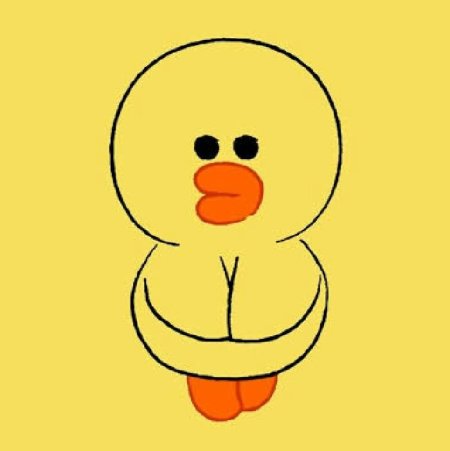 Уточка для срисовки