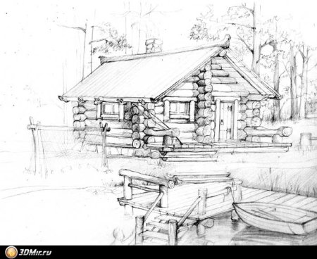 Баня карандашом