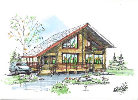 Эскизы деревянных домов