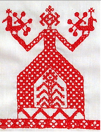 Узор по мотивам народной вышивки