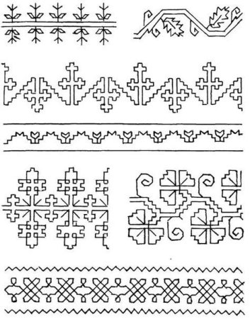 Русская народная вышивка птица