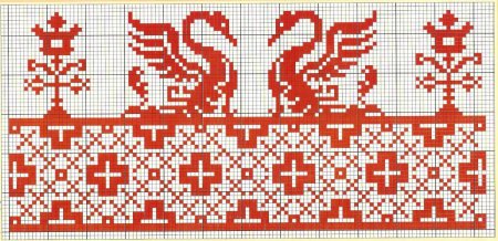 Несложная вышивка в стиле орнамента
