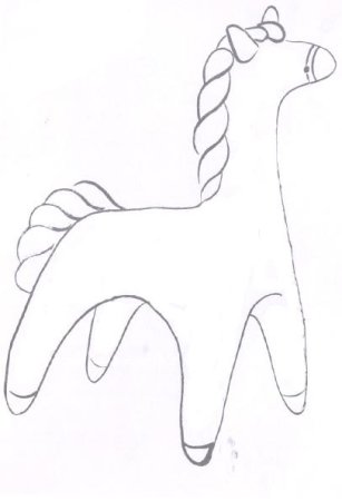 Шаблон филимоновской игрушки для росписи