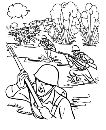 Раскраска война для детей