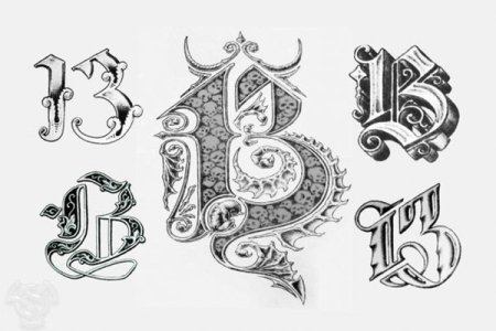 Цифры эскиз