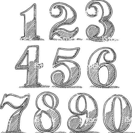 Красиво нарисованные цифры