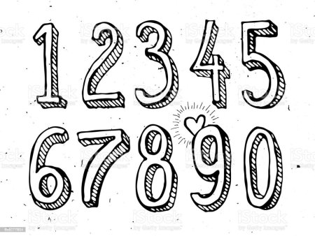 Красивые цифры для срисовки