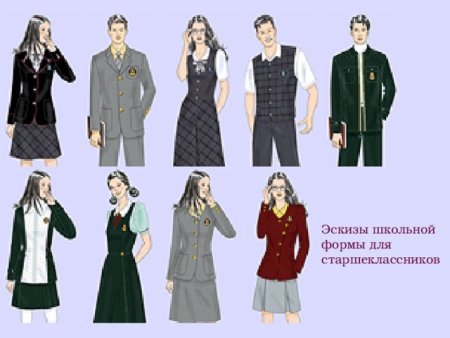 Эскиз модели школьной формы