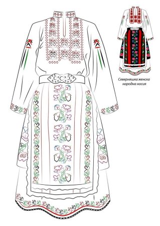 Эскиз русского народного наряда