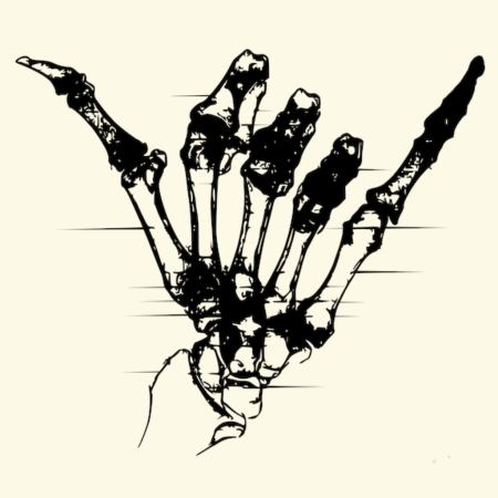 Тату скелет на руке